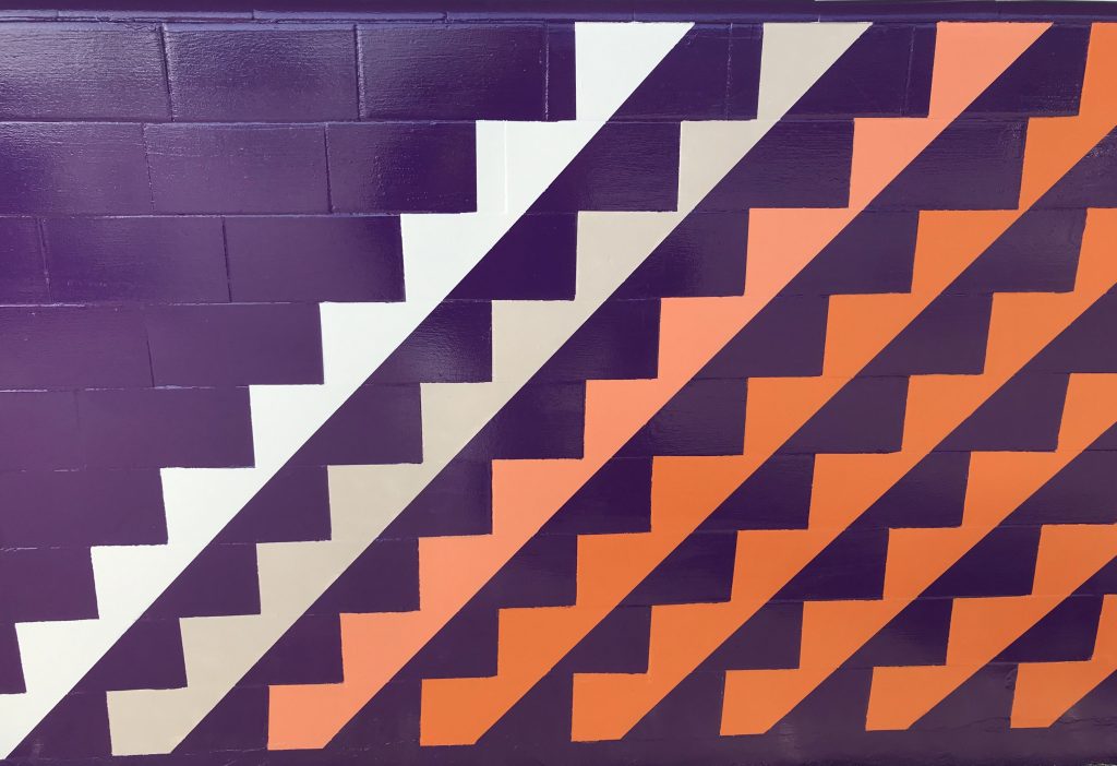 Painting on tiles, front shop